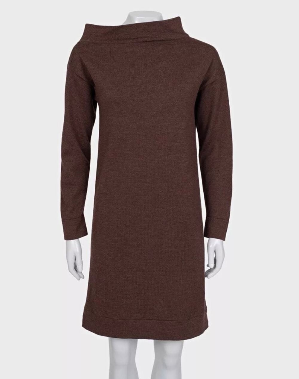 Jean Paul Gaultier Brown Wool Silk Dress - Size M